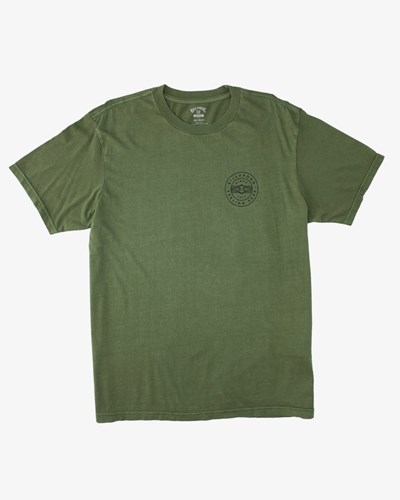 Billabong Trademark Wave Washed Krátké Sleeve T-Shirt Cypress | UWNDEF-085