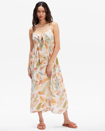 Billabong Twist It Šaty White/Multi | HDQRYX-903