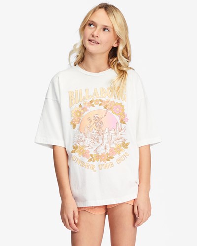 Billabong Under The Sun Grafická Boyfriend T-Shirt Salt Crystal | ZTWCVM-318