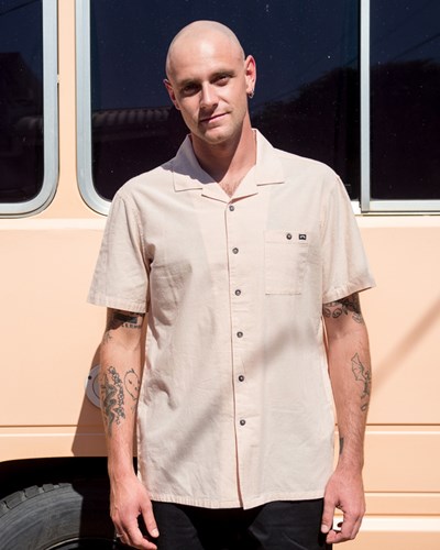 Billabong Vacay All Day Krátké Sleeve Shirt Peach | OQZMXA-702