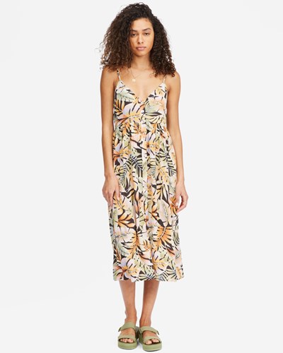 Billabong Venice Babe Midi Slip Šaty Černé | ZUOHTI-619