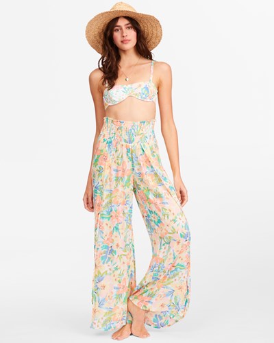 Billabong Wandering Soul 2 Široké-Leg Pants White/Multi | LAFWBM-289