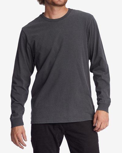 Billabong Wave Washed Long Sleeve T-Shirt Charcoal | FTKECZ-067