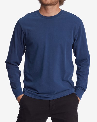 Billabong Wave Washed Long Sleeve T-Shirt Tmavě Blankyt | TQMIVH-045