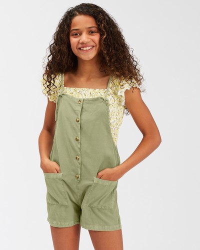 Billabong Wave Watch Jr Romper Avocado | NBDLVX-695