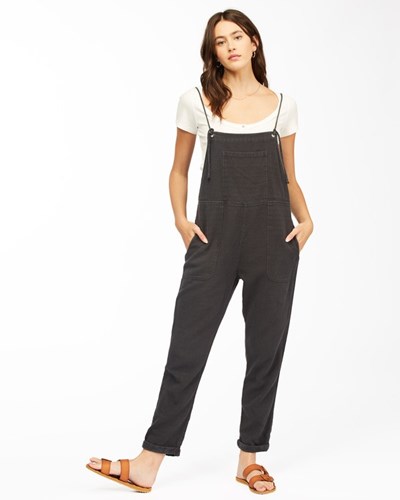 Billabong Wild Lengths Overalls Černé | AGBZQV-859