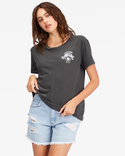 Billabong World Tour Boyfriend T-Shirt Černé | OJXDZV-421
