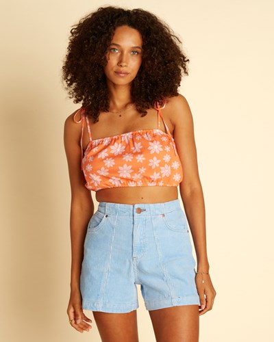 Billabong Wrangler According To High-Waisted Corduroy Shorts Blankyt | IMACYK-514