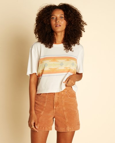Billabong Wrangler Border Line Boxy T-Shirt Salt Crystal | SKYPIM-536