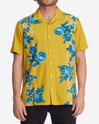 Billabong Wrangler Desert Rose Krátké Sleeve Shirt Zlaté | MZQPLO-314