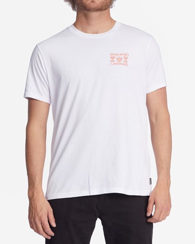 Billabong Wrangler Desert Seas Organic Krátké Sleeve T-Shirt Bílé | IKVEWR-742