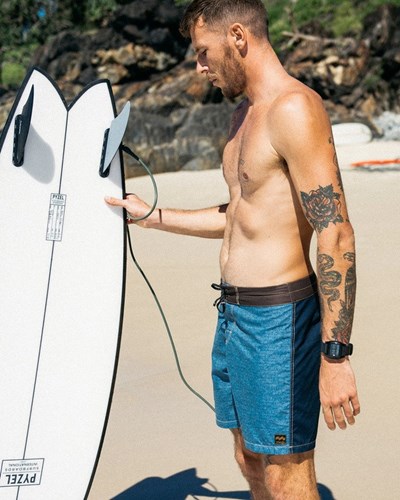 Billabong Wrangler Icons Lo Tides Boardshorts 17" Denim | DJHQNZ-967