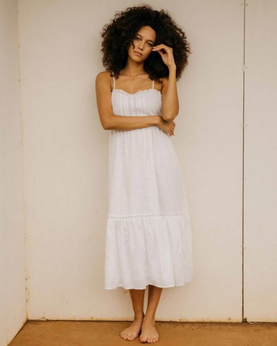 Billabong Wrangler Peachy Keen Midi Šaty Salt Crystal | SCDFOJ-465