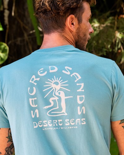 Billabong Wrangler Sacred Sands Organic Krátké Sleeve T-Shirt Mátově Zelená | YVGASF-743