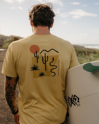 Billabong Wrangler Solstice Organic Krátké Sleeve T-Shirt Straw | EGUTFV-016