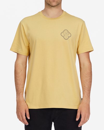 Billabong Wrangler Vast And Free Organic Krátké Sleeve T-Shirt Straw | OFCLTM-049