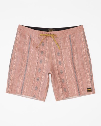 Billabong Wrangler Wesley Lo Tide Boardshorts 18" Červené | MWZJNX-150