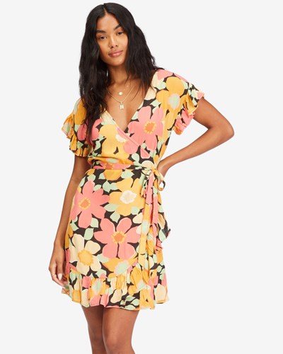 Billabong Wrap And Roll Woven Šaty Multi | IAHFQW-846