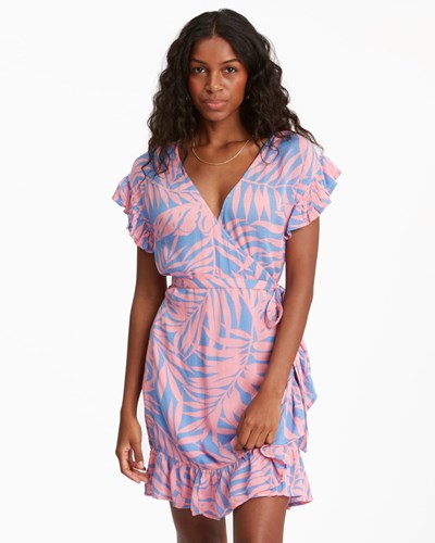 Billabong Wrap And Roll Woven Šaty Růžové | WQRLIG-938