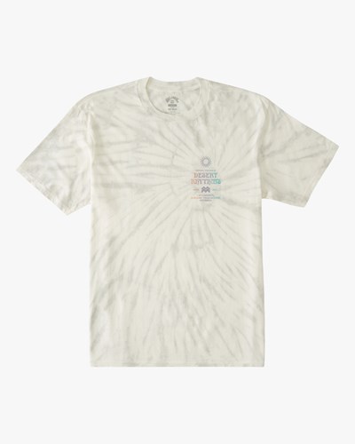 Billabong Yellow Sun Wave Washed Tie-Dye Krátké Sleeve T-Shirt Bílé | APHQTR-680