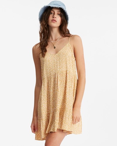 Billabong You Got It Mini Šaty Světle Zlaté | ABYDJL-034