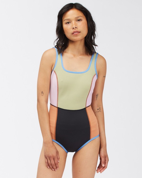 Billabong 1/1 Seeker Reversible Bez Rukávů Spring Suit Paradise Multi | TXZKLF-912