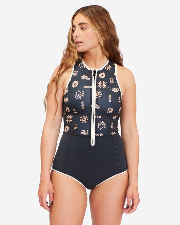 Billabong 1/1 Sol Sistah Shorty Spring Suit Černé | XKNFGB-932