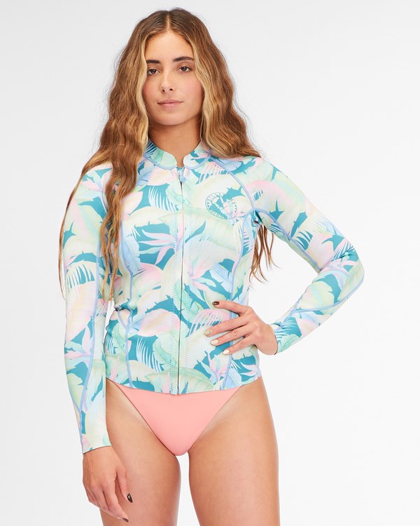Billabong 1mm Peeky Wetsuit Jacket Marine Tropic | KLRSOV-249