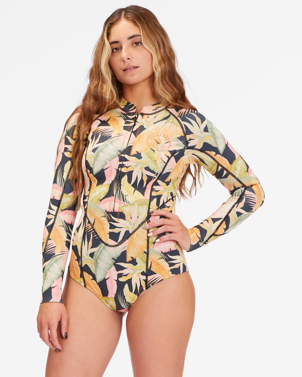 Billabong 2/2 Salty Dayz Long Sleeve Spring Suit Jungle Night | MXAIUO-148