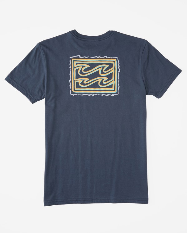 Billabong (2-7) Crayon Wave Krátké Sleeve T-Shirt Tmavě Blankyt | DVFEQO-781