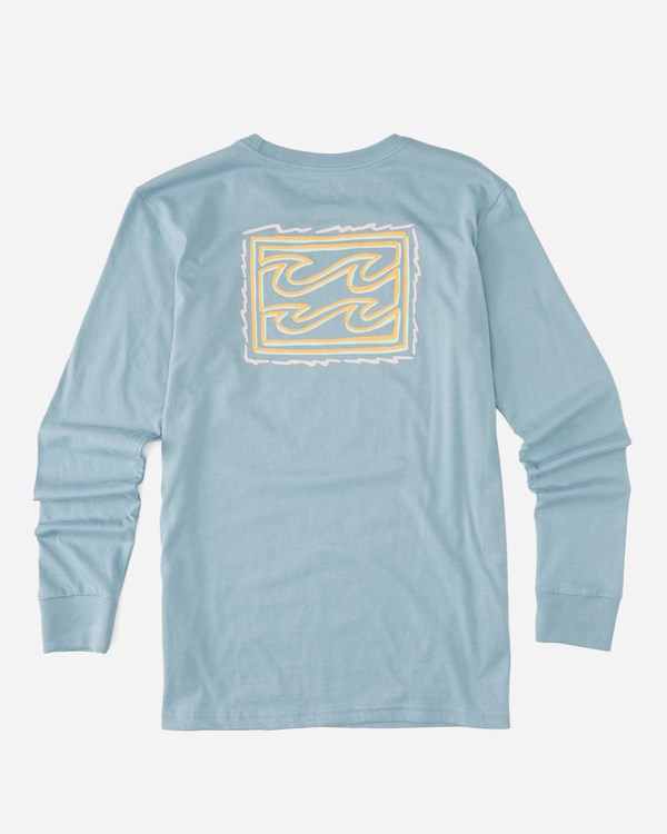 Billabong (2-7) Crayon Wave Long Sleeve T-Shirt Blankyt | MWZRST-194