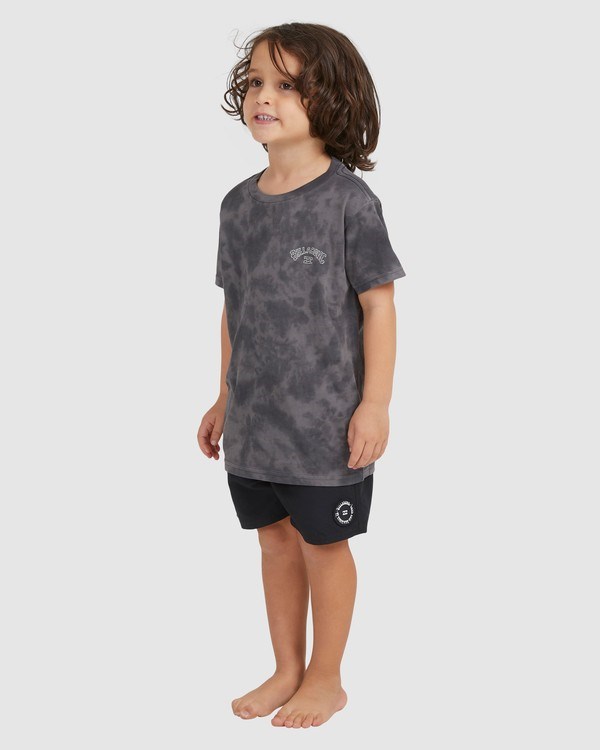 Billabong (2-7) Groms Arch Tie-Dye Krátké Sleeve T-Shirt Černé | VMGNLC-274