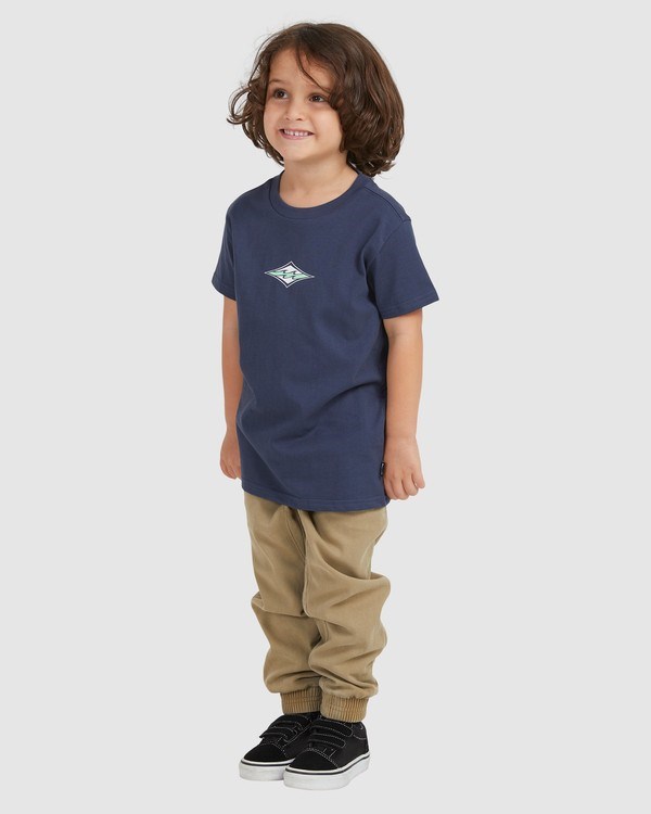 Billabong (2-7) Groms Diamond Wave Krátké Sleeve T-Shirt Denim | SOIHCU-962
