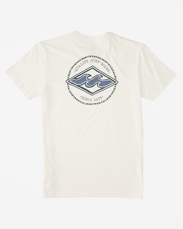 Billabong (2-7) Rotor Diamond Krátké Sleeve T-Shirt Bílé | CXVWOP-786