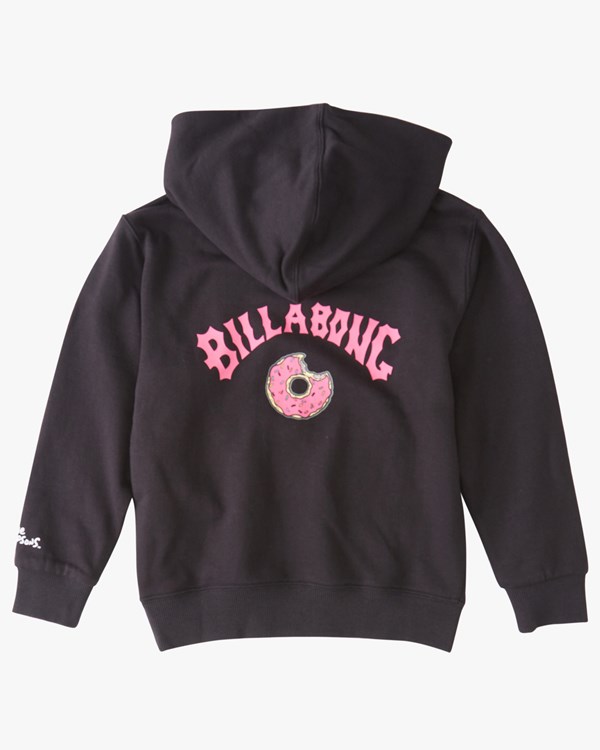 Billabong (2-7) The Simpsons Donut Pullover Hoodie Černé | JUYSTF-208