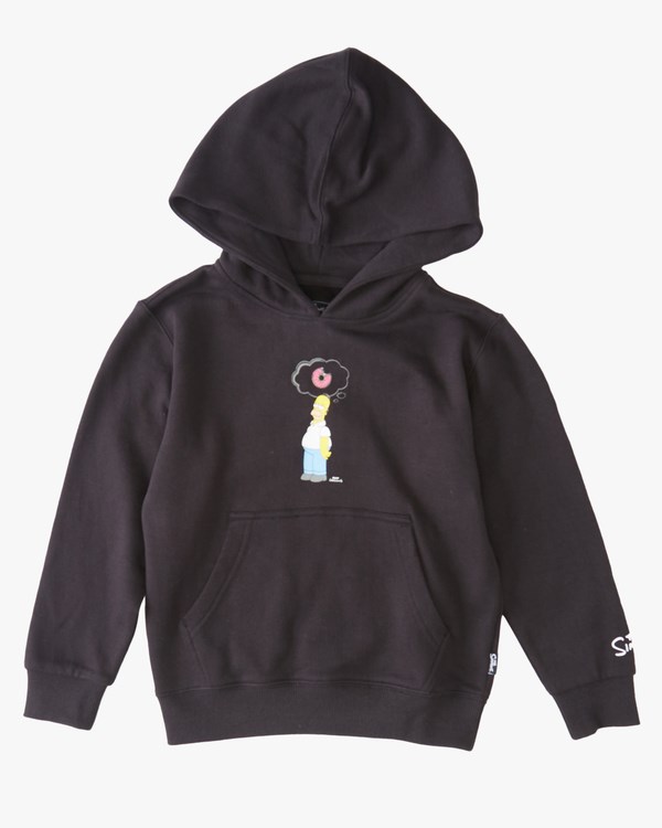 Billabong (2-7) The Simpsons Donut Pullover Hoodie Černé | JUYSTF-208