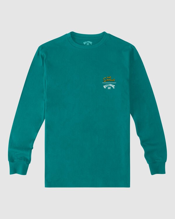 Billabong (2-7) The Simpsons Family Couch Organic Long Sleeve T-Shirt Teal | RJNVUM-354