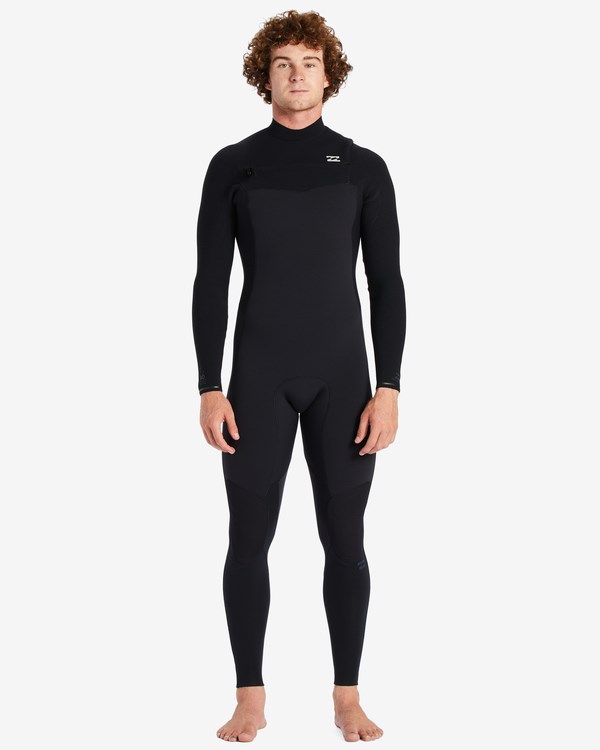 Billabong 3/2 Revolution Chest Zip Full Wetsuit Černé | MGBLRW-703