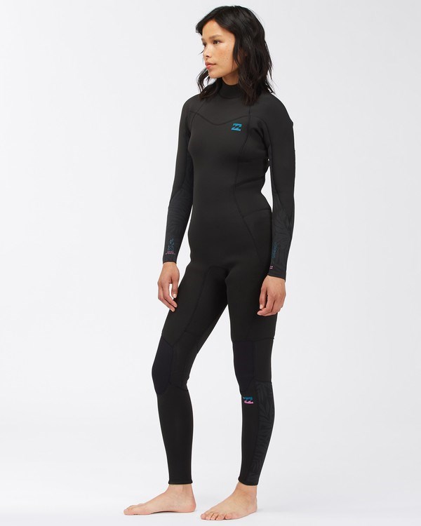 Billabong 3/2 Synergy Back Zip Full Wetsuit Černé | SQLHWC-948