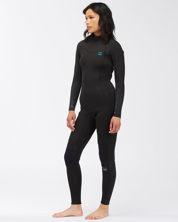 Billabong 3/2 Synergy Back Zip Full Wetsuit Černé | SQLHWC-948