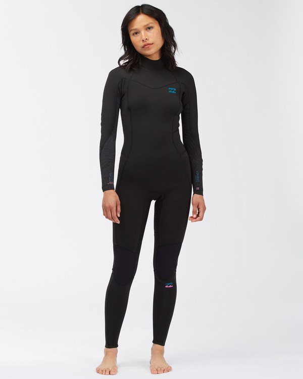 Billabong 3/2 Synergy Back Zip Full Wetsuit Černé | SQLHWC-948