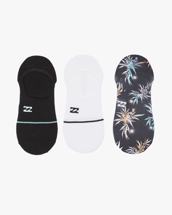Billabong 3 Pack Multi Dye No-Show Socks Černé | SIAEYT-687
