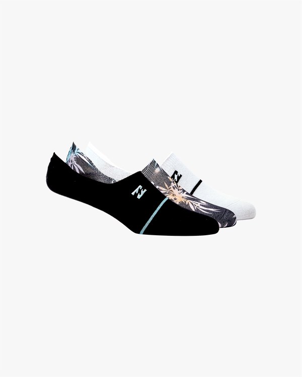 Billabong 3 Pack Multi Dye No-Show Socks Černé | SIAEYT-687