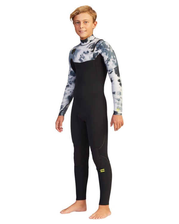 Billabong 4/3 Furnace Comp Chest Zip Full Wetsuit Pro Tie Dye | DXABPE-658