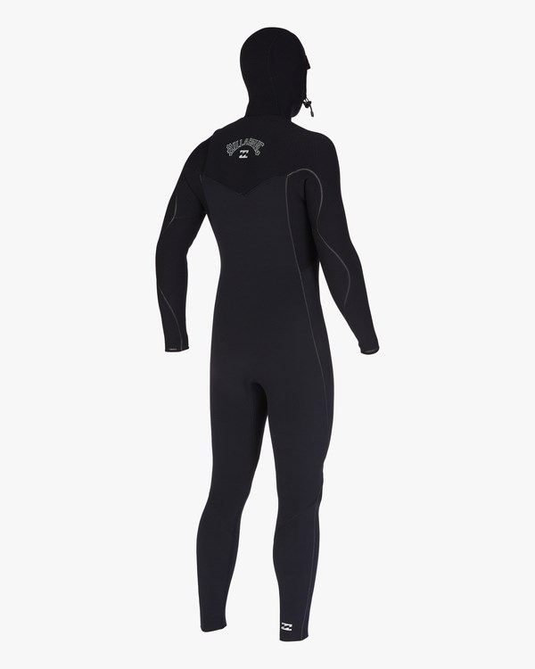 Billabong 4/3 Furnace Comp S Kapucí Chest Zip Full Wetsuit Černé | MZBUFN-430
