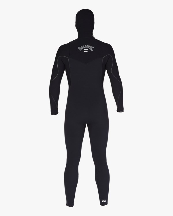Billabong 4/3 Furnace Comp S Kapucí Chest Zip Full Wetsuit Černé | MZBUFN-430