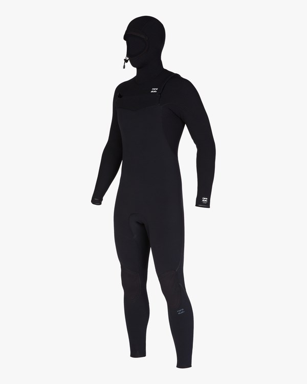 Billabong 4/3 Furnace Comp S Kapucí Chest Zip Full Wetsuit Černé | MZBUFN-430