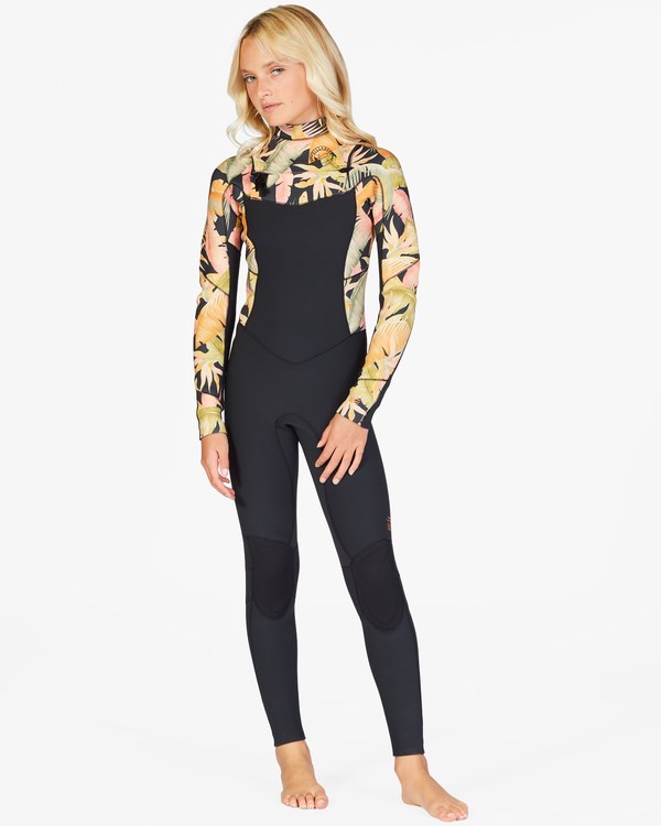 Billabong 4/3 Salty Dayz Chest Zip Full Wetsuit Jungle Night | WGPSFN-784