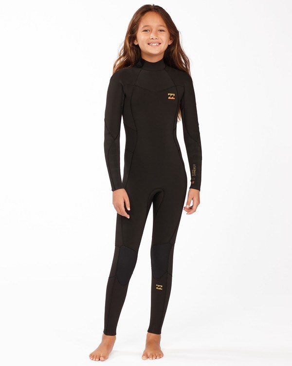 Billabong 4/3 Synergy Back Zip Full Wetsuit Černé | INAWDV-425