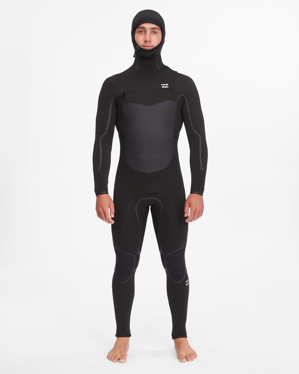 Billabong 5/4 Absolute Plus Chest Zip S Kapucí Full Wetsuit Černé | SWEXQJ-492